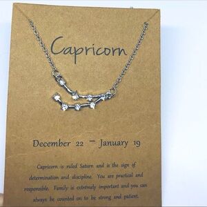Constellation Capricorn Necklace Zodiac Spiritual Tarot StarSign Retro Deadstock